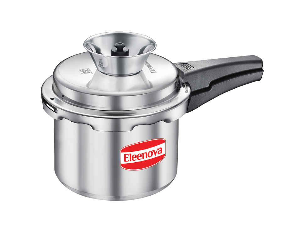 Eleenova Vintage Anti Spill Aluminium Outer Lid Pressure Cooker with Spill Bowl | 3 L