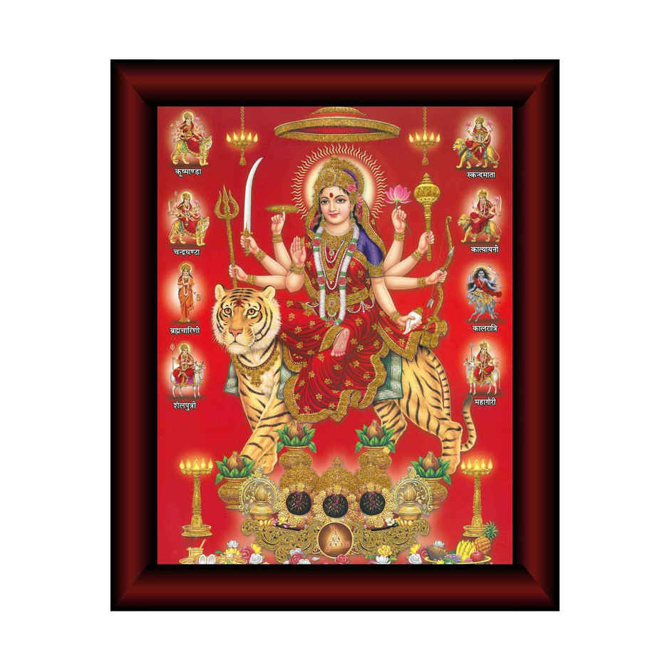 Saf Nav Dugra Uv Textured Effect Painting Digital Reprint 14x11inch Painting With Frame