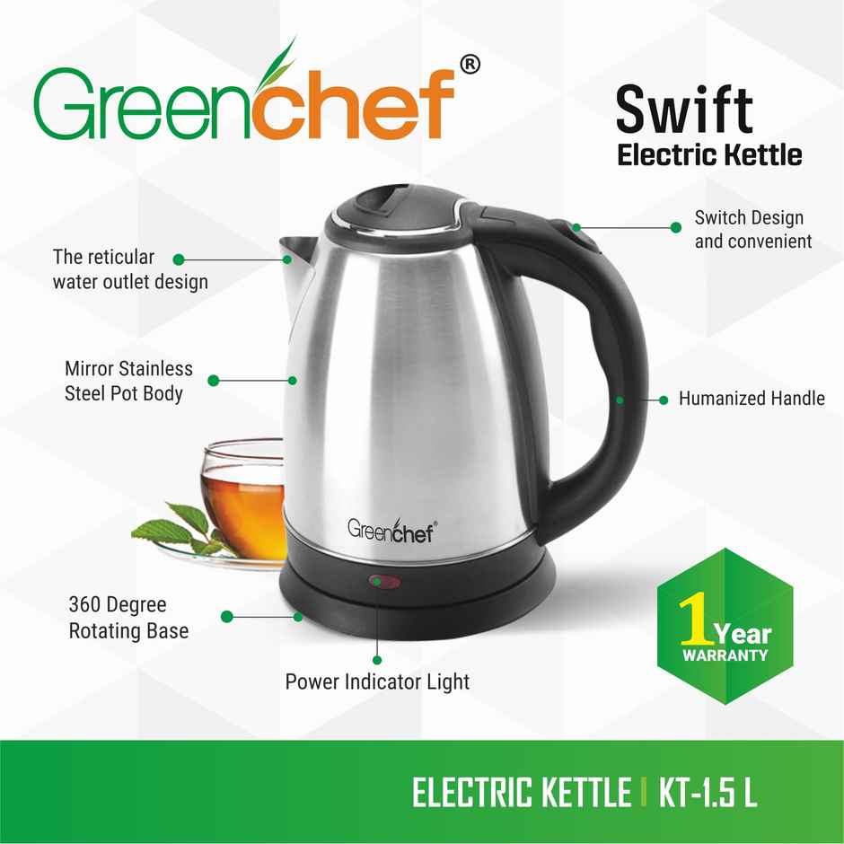 Greenchef S S Kettle 1.5 Liters - Swift