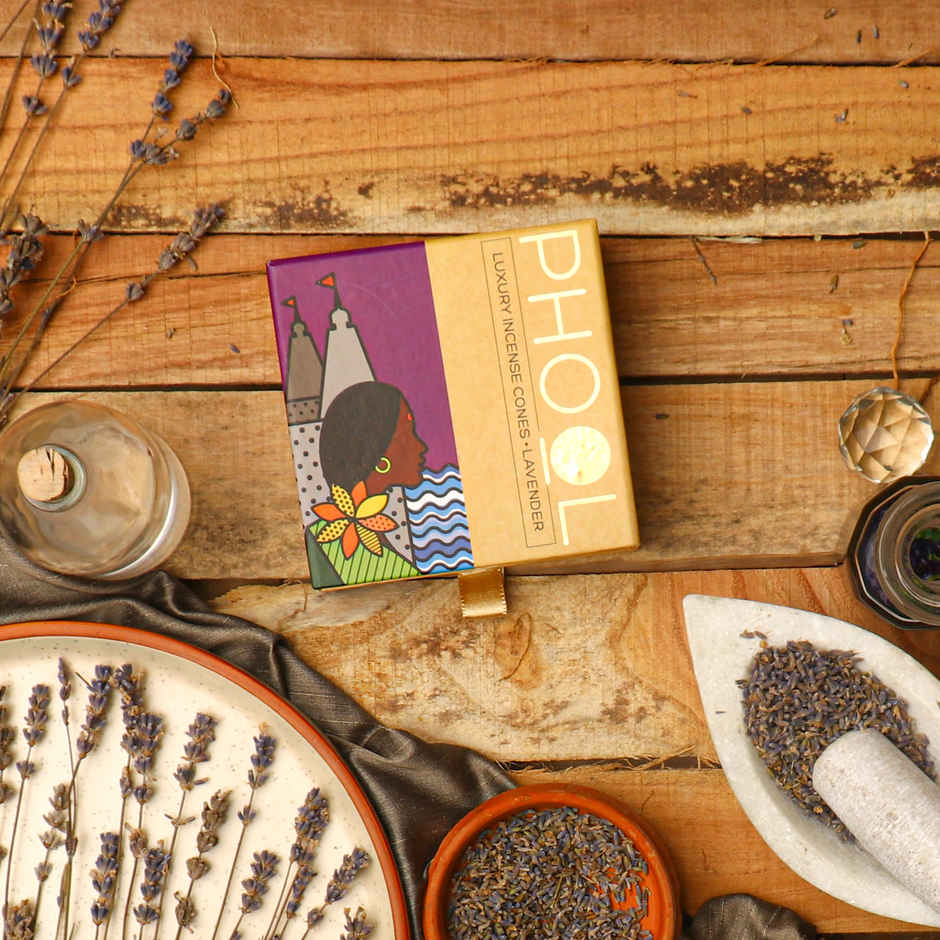 Lavender Dhoop Cones | Natural Certified Incense Cones | Phool