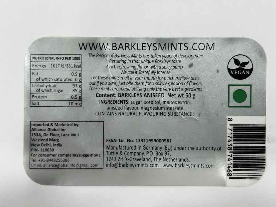 Barkleys Aniseed Intense Mints