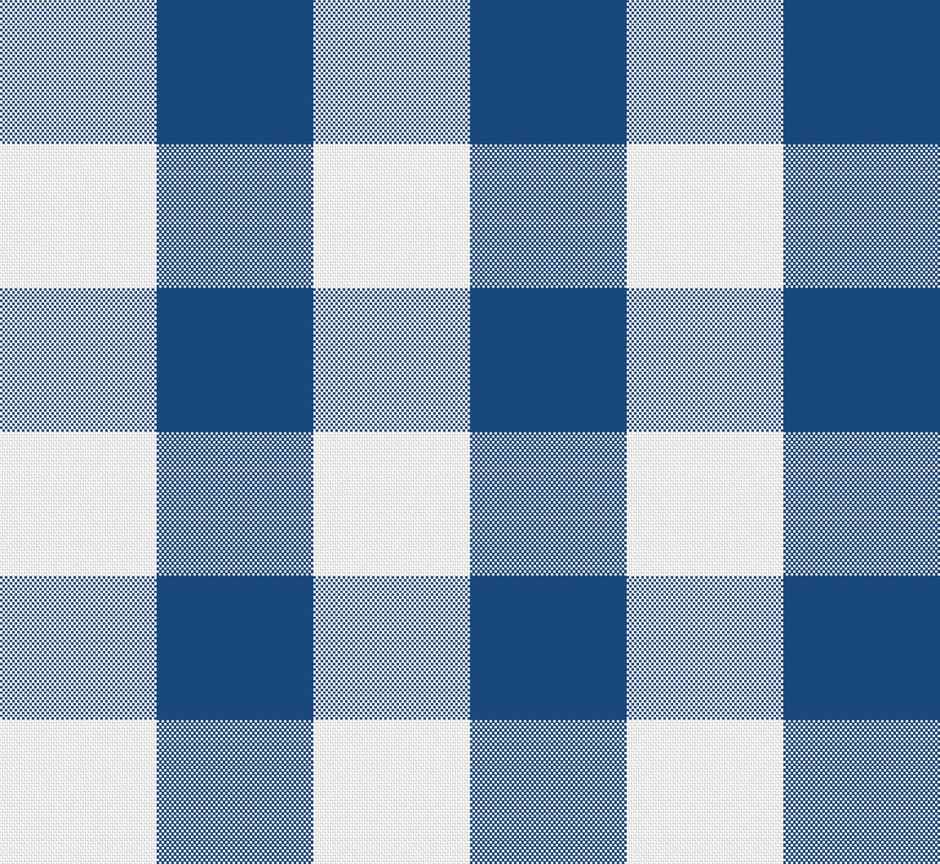 Lushomes Table Cloth - Buffalo Checks Royal Blue | 60 inch Round | 4 Seater