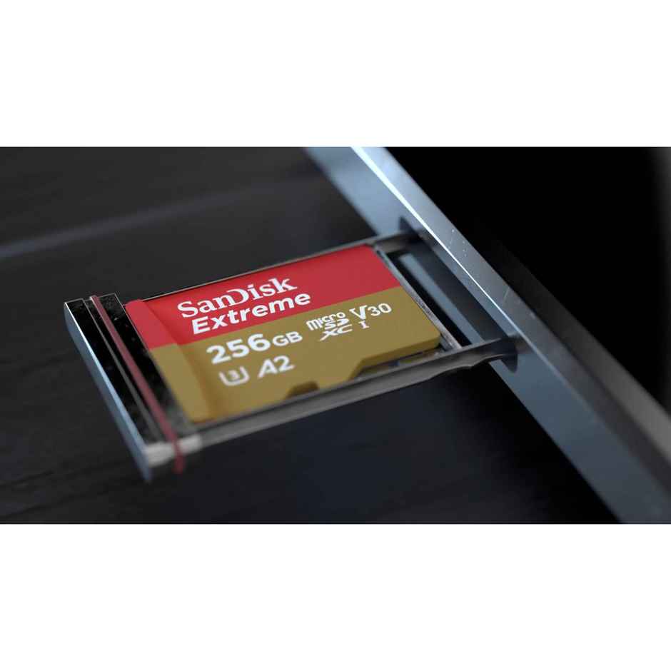 Sandisk Extreme Microsd Uhs I Card 256 GB For 4K Video,190Mb/S Read, 130Mb/S Write