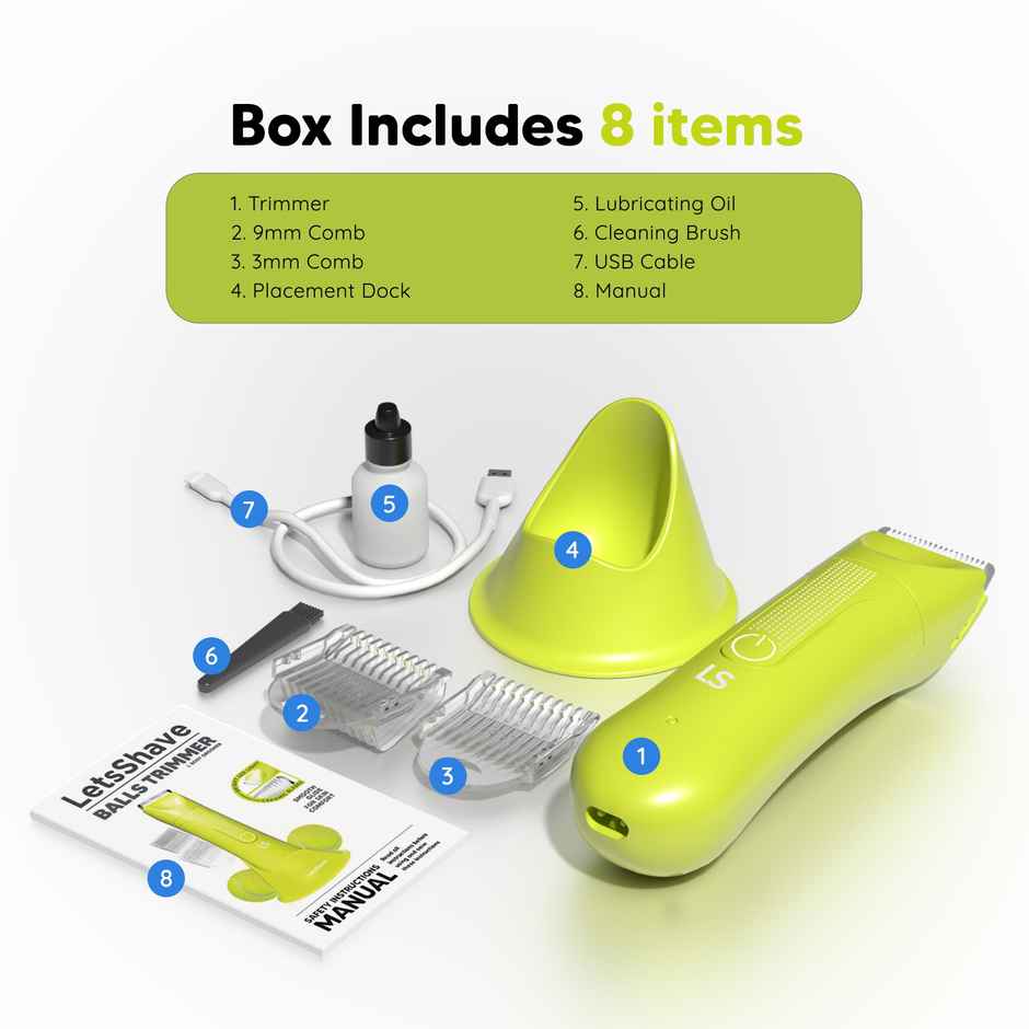 Letsshave Male Body Trimmer | Waterproof Groomer for Private Parts with ceramic Blades