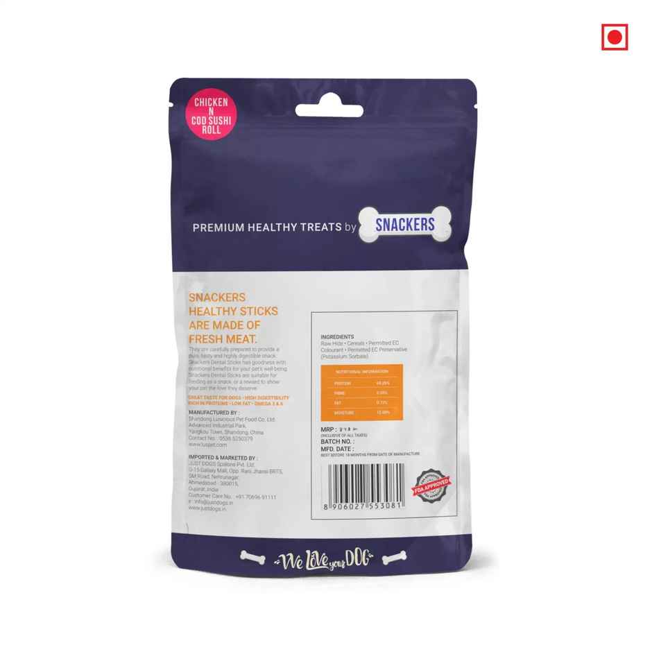 Snackers Chicken And Cod Sushi Roll Dog Treat