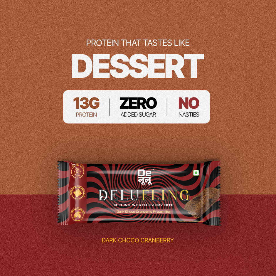 Delufling 13G Protein Bar (Dark Choco Cranberry)