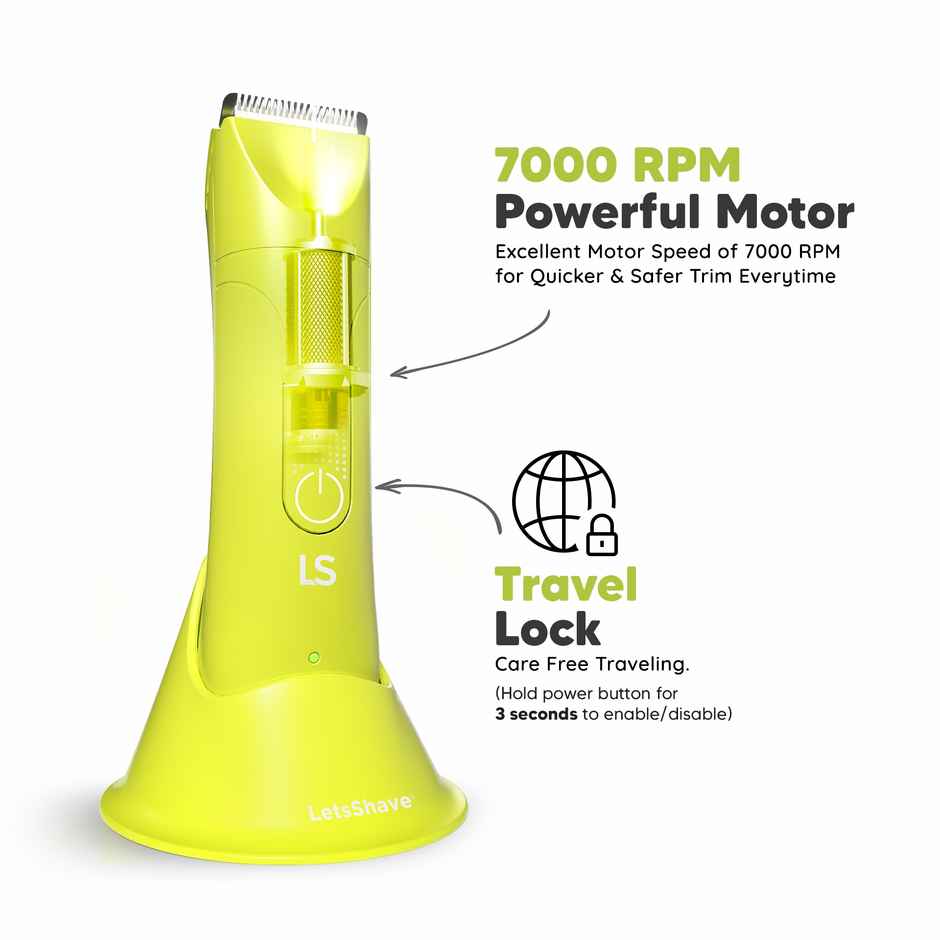 Letsshave Male Body Trimmer | Waterproof Groomer for Private Parts with ceramic Blades