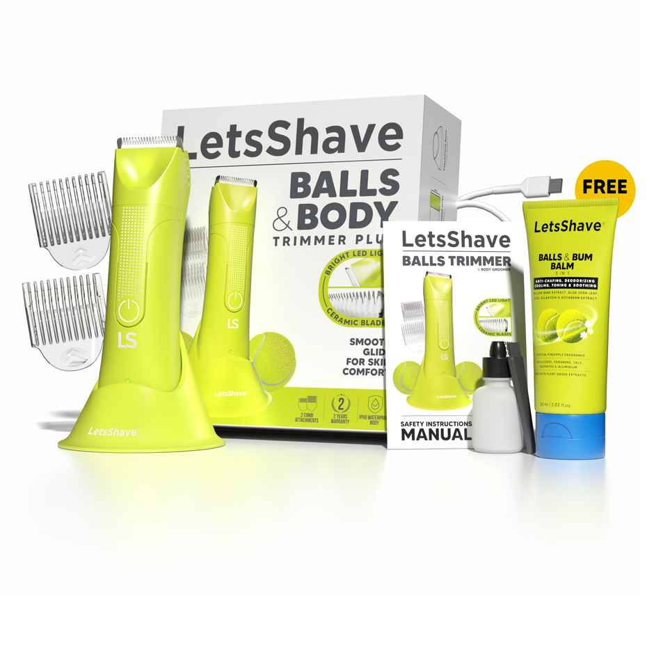 Letsshave Male Body Trimmer | Waterproof Groomer for Private Parts with ceramic Blades