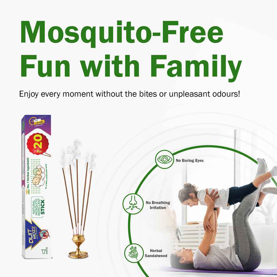 Quitmozz Mosquito Repellent Herbal Agarbatti