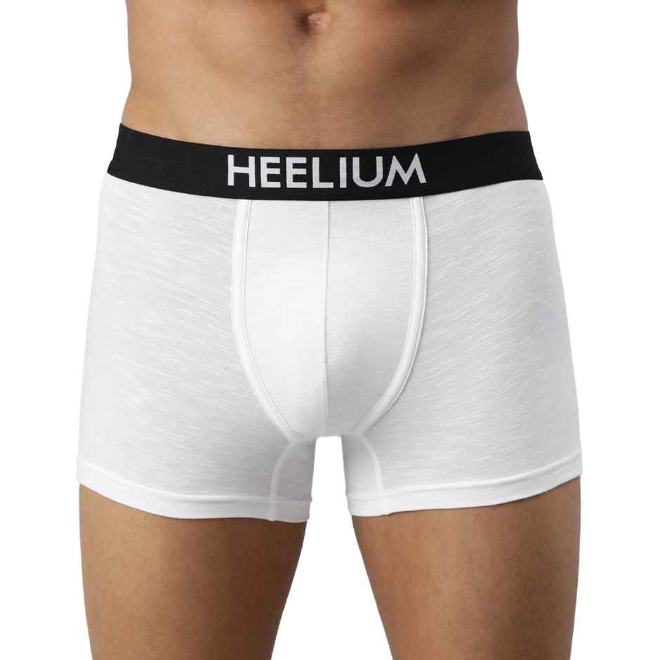 Heelium Bamboo Underwear for Men - Trunk | Soft-Comfortable & Odour Free | Pack of 1 | White - M