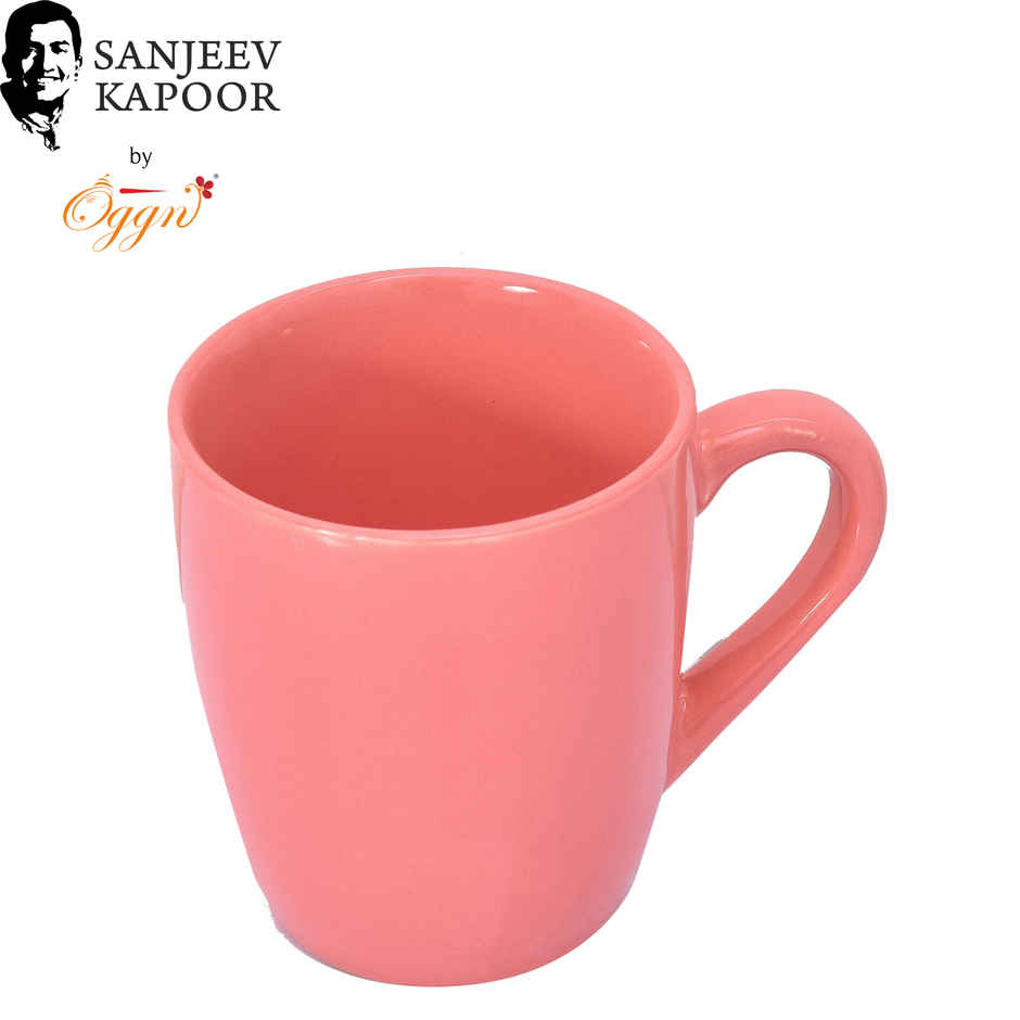 Sanjeev Kapoor by OGGN Ceramic Plain Coffee,Tea,Milk & Mug | Pink - 280 ml
