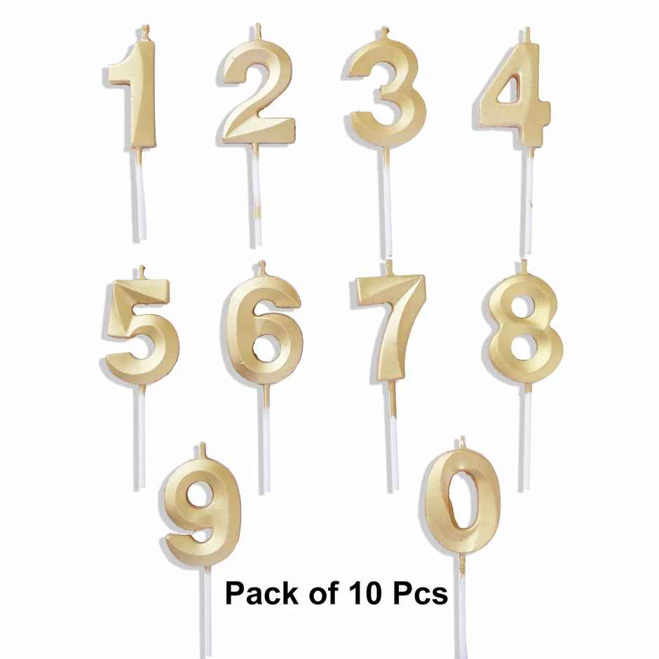 Birthday Number Candles 0-9 Set for Cake Decoration | Propcon