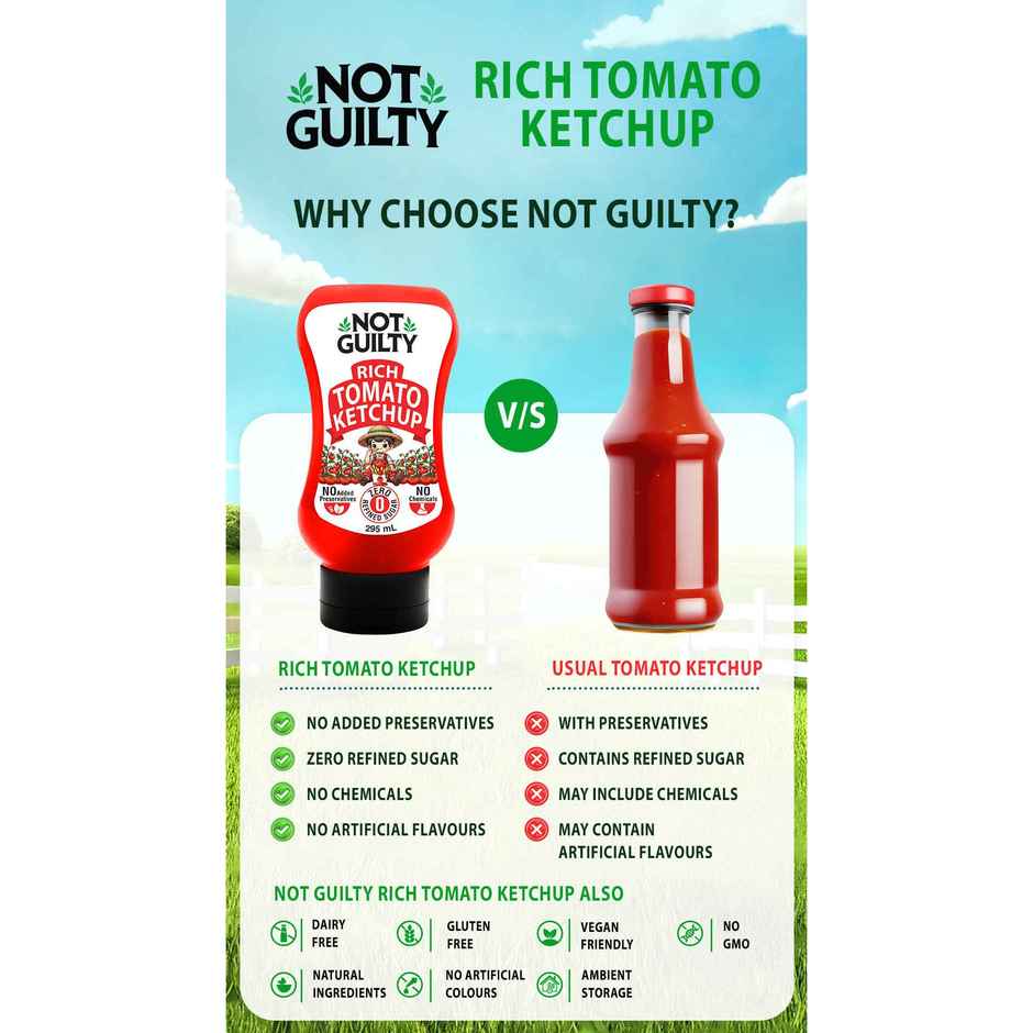 Not Guilty 0% Refined Sugar Tomato Ketchup