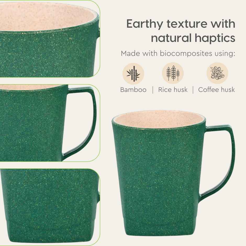 Eha Earth Friendly Duo Coffee Mug | 300 ml | Set Of 4 - Assorted