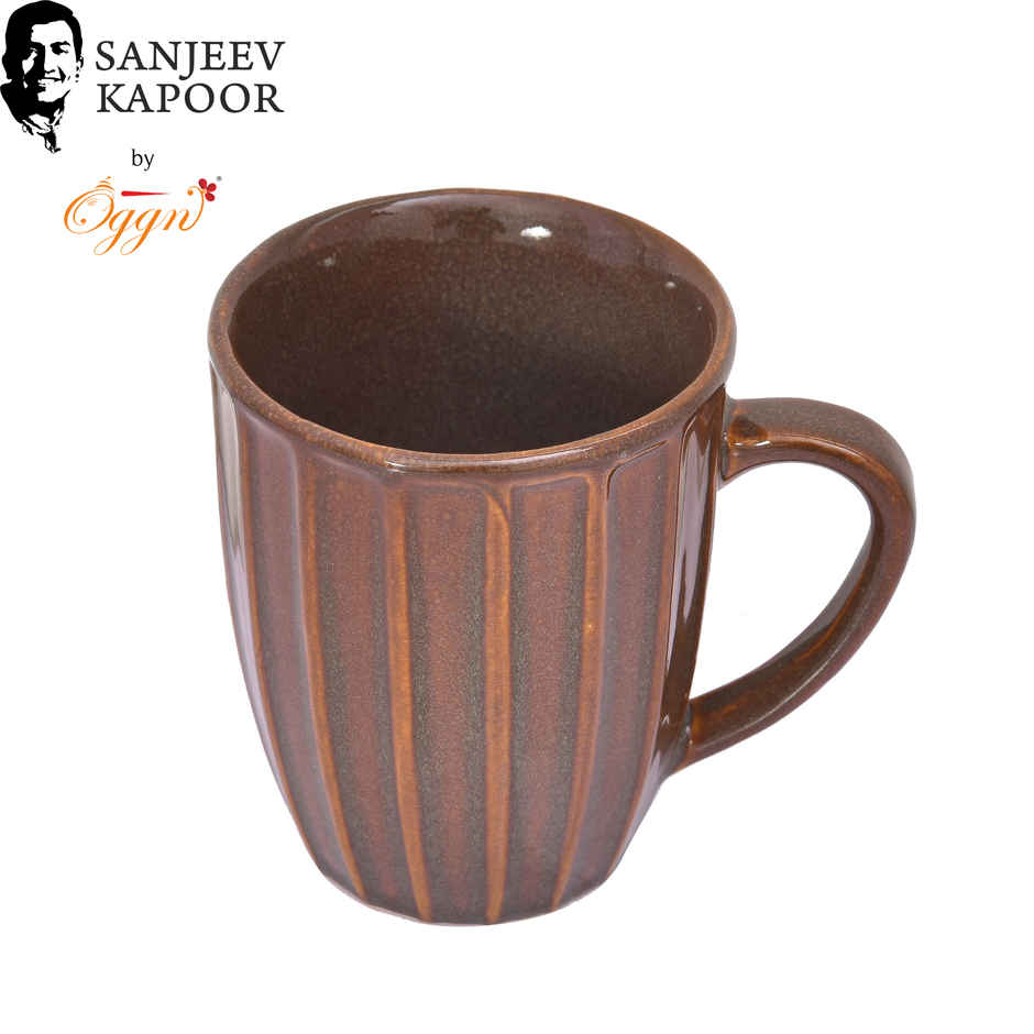Sanjeev Kapoor by OGGN Ceramic Coffee,Tea,Milk & Mug | Brown Luster - 300 ml