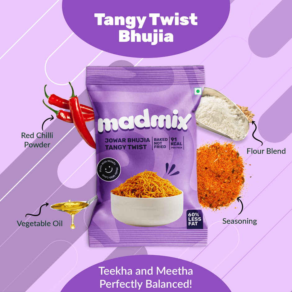 Madmix Baked Jowar Bhujia- All Flavour (Pack Of 6)