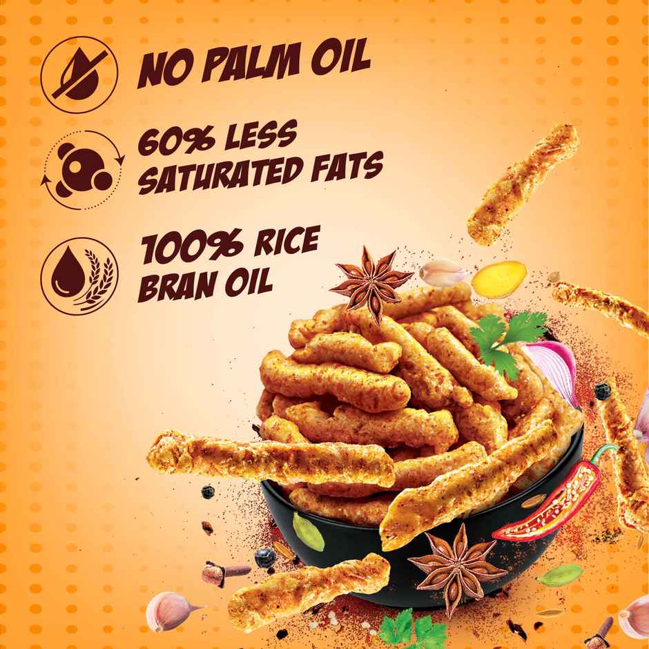Too Yumm Noodle Masala Karare, 60% Less Saturated Fats, No Palm Oil Healthy Crisps Namkeen