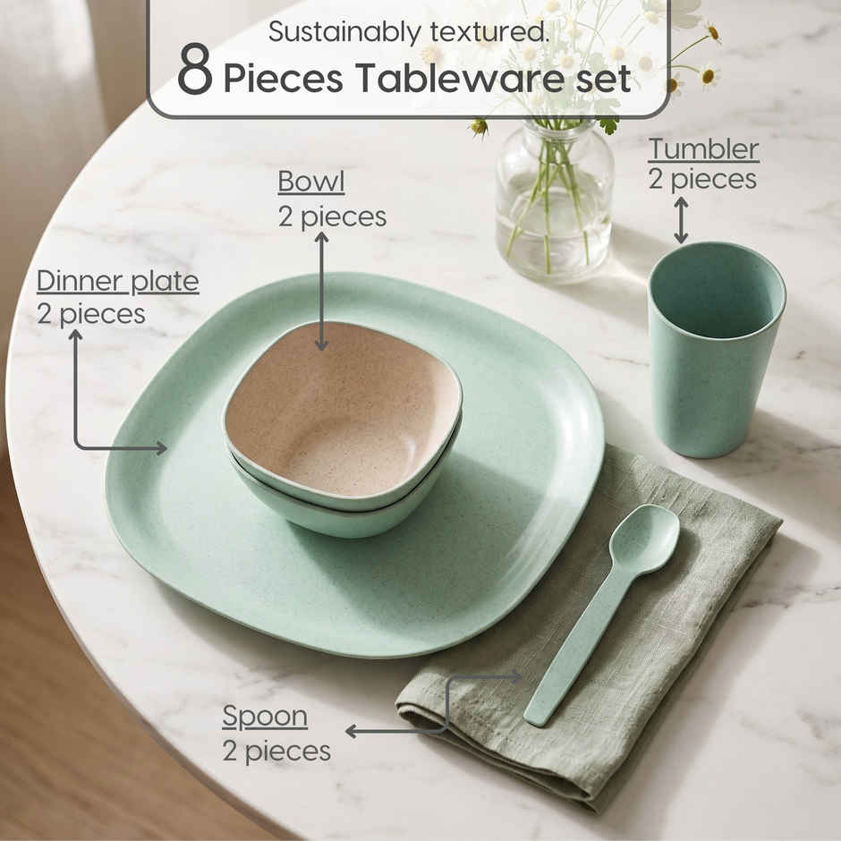 Eha Earth-Friendly Rice Husk Dinner Set Combo | Celeste