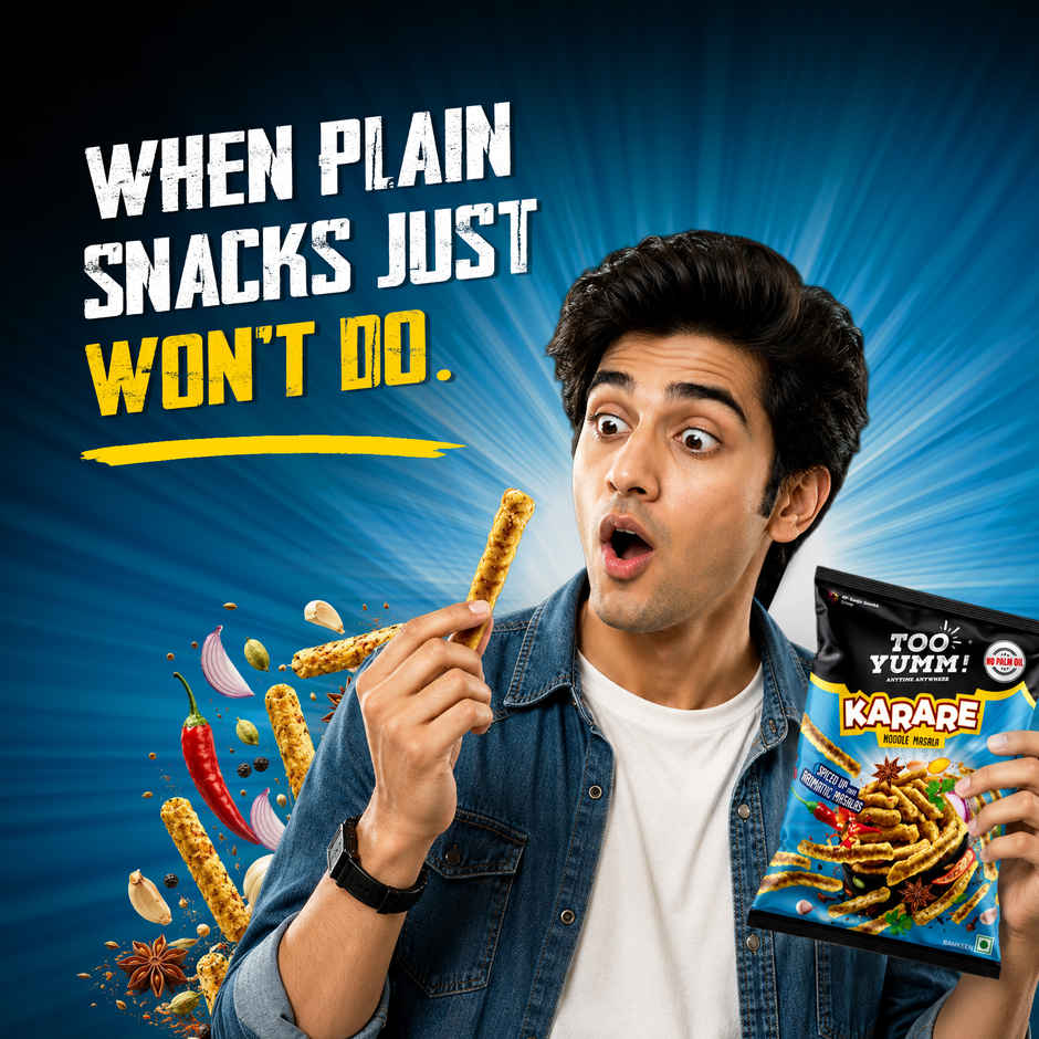 Too Yumm Noodle Masala Karare, 60% Less Saturated Fats, No Palm Oil Healthy Crisps Namkeen