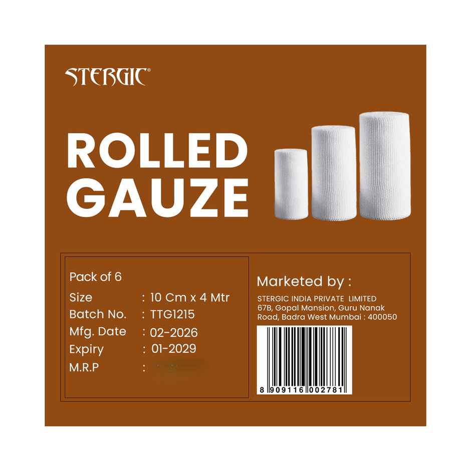 Stergic Rolled Gauze | 10 cm X 4 m