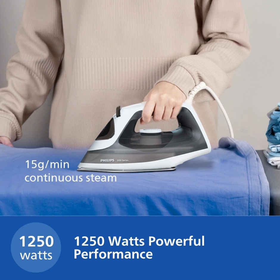Philips Steam Iron | 1250 W | DST0800/80 | Black