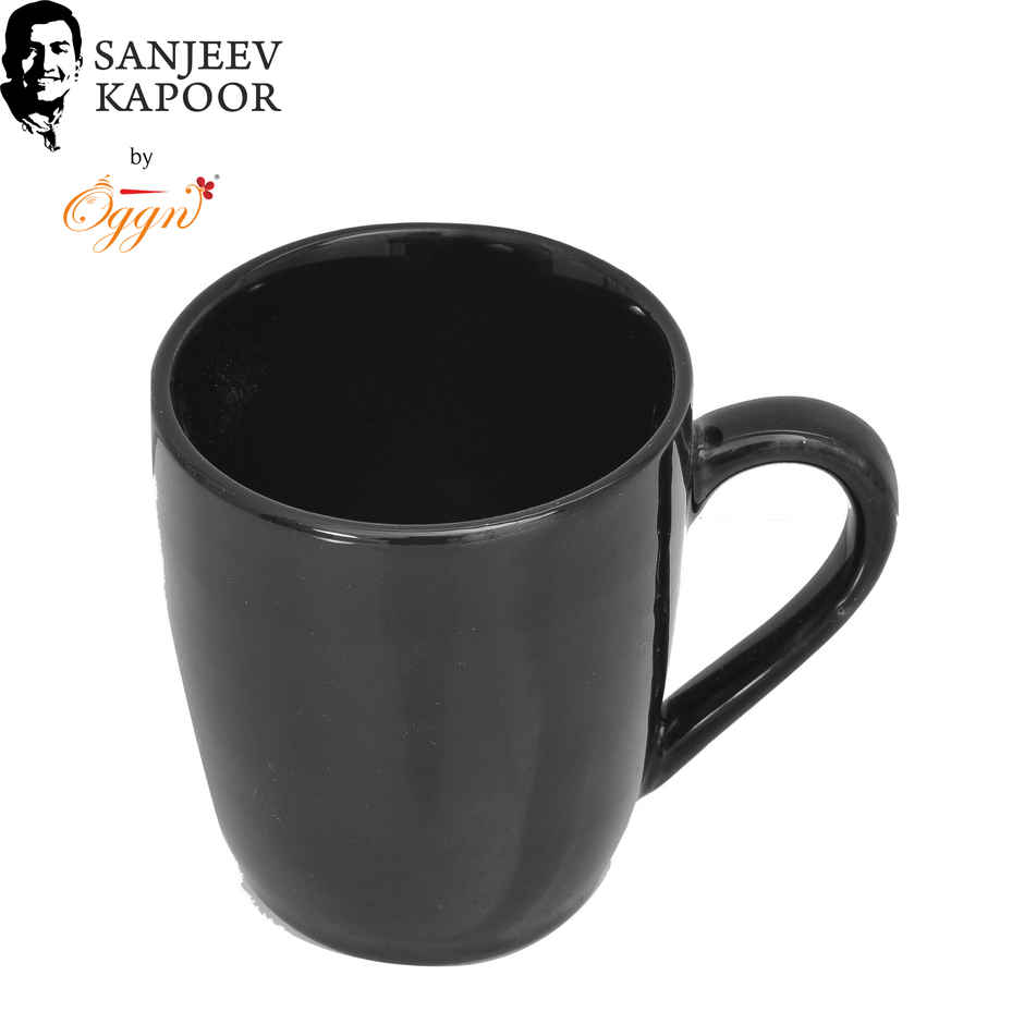 Sanjeev Kapoor by OGGN Ceramic Plain Coffee,Tea,Milk & Mug | Black - 280 ml