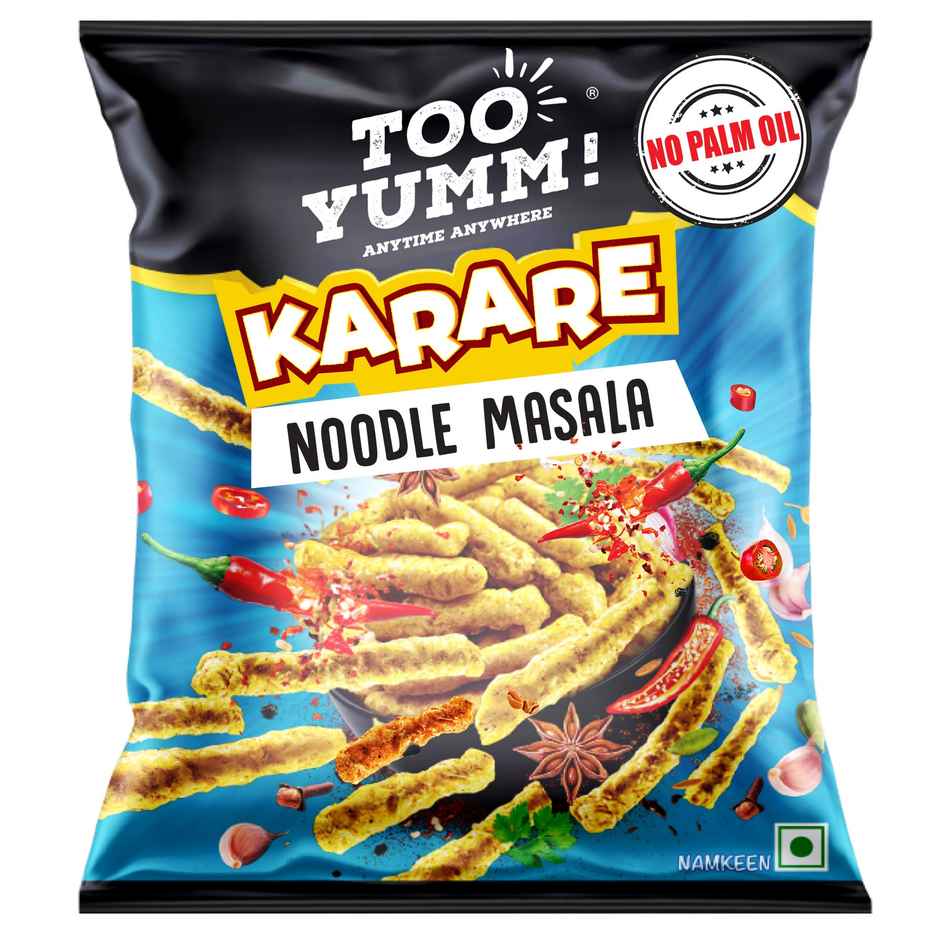 Too Yumm Noodle Masala Karare, 60% Less Saturated Fats, No Palm Oil Healthy Crisps Namkeen