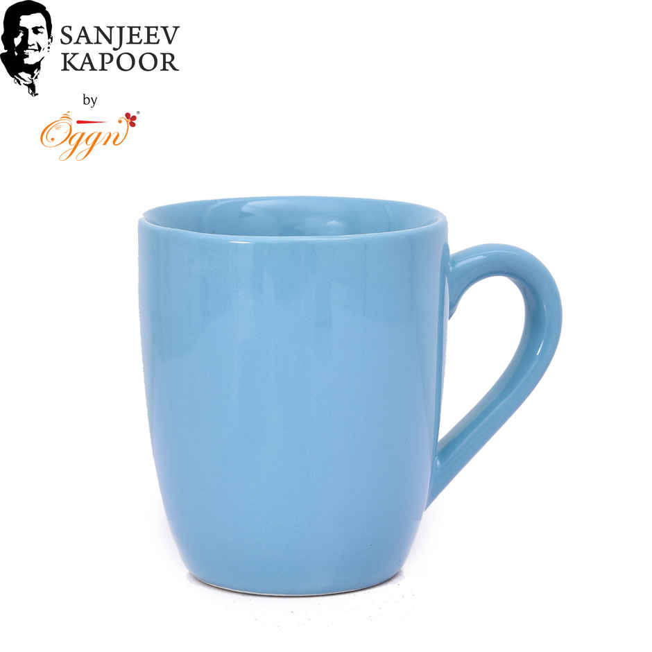 Sanjeev Kapoor by OGGN Ceramic Plain Coffee,Tea,Milk & Mug | Blue - 280 ml