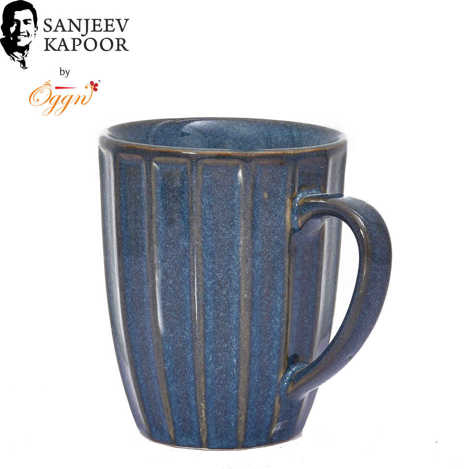 Sanjeev Kapoor by OGGN Coffee,Tea,Milk & Mug | Navy Blue Luster - 300 ml