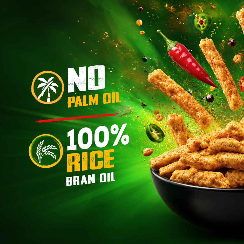 Too Yumm Chilli Achari Karare, 60% Less Saturated Fats, No Palm Oil Healthy Crisps Namkeen