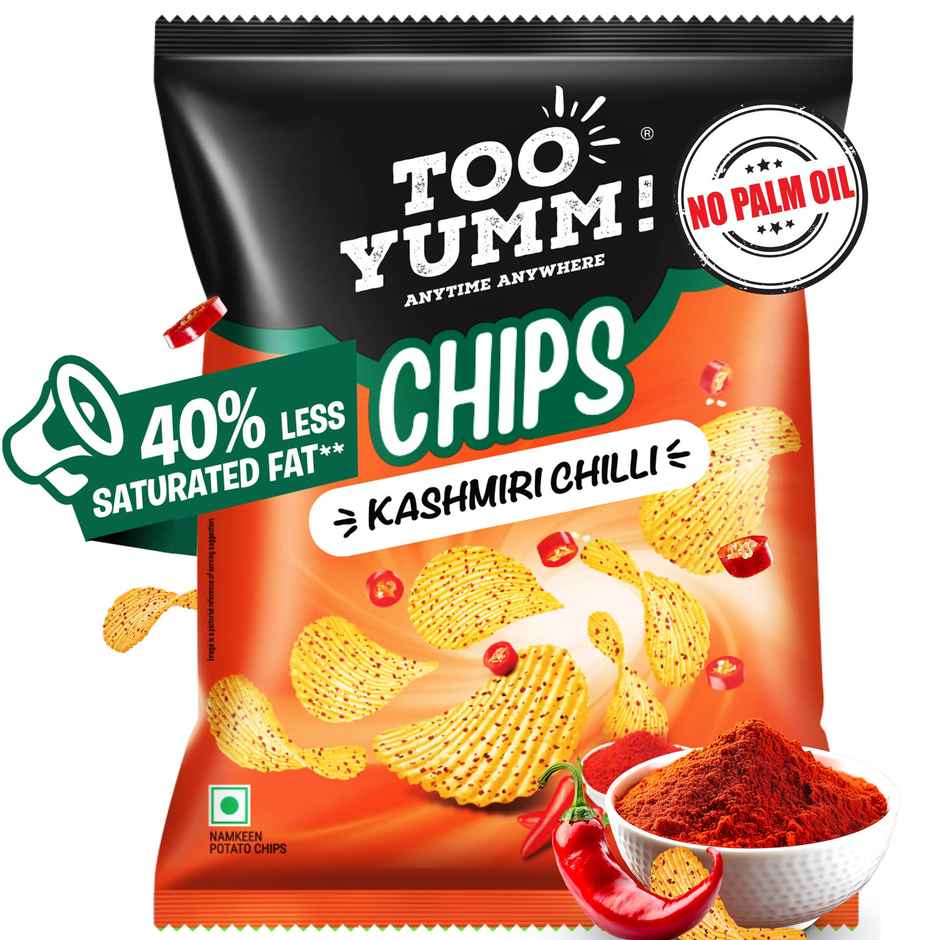 Too Yumm - Potato Chips Kashmiri Chilli(82gms) & Coca-Cola Soft Drink(750ml) Combo
