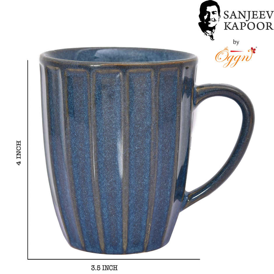 Sanjeev Kapoor by OGGN Coffee,Tea,Milk & Mug | Navy Blue Luster - 300 ml