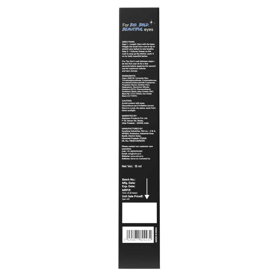 Sotrue Dark Spell 2-in-1 Prolong & Volumizing Mascara