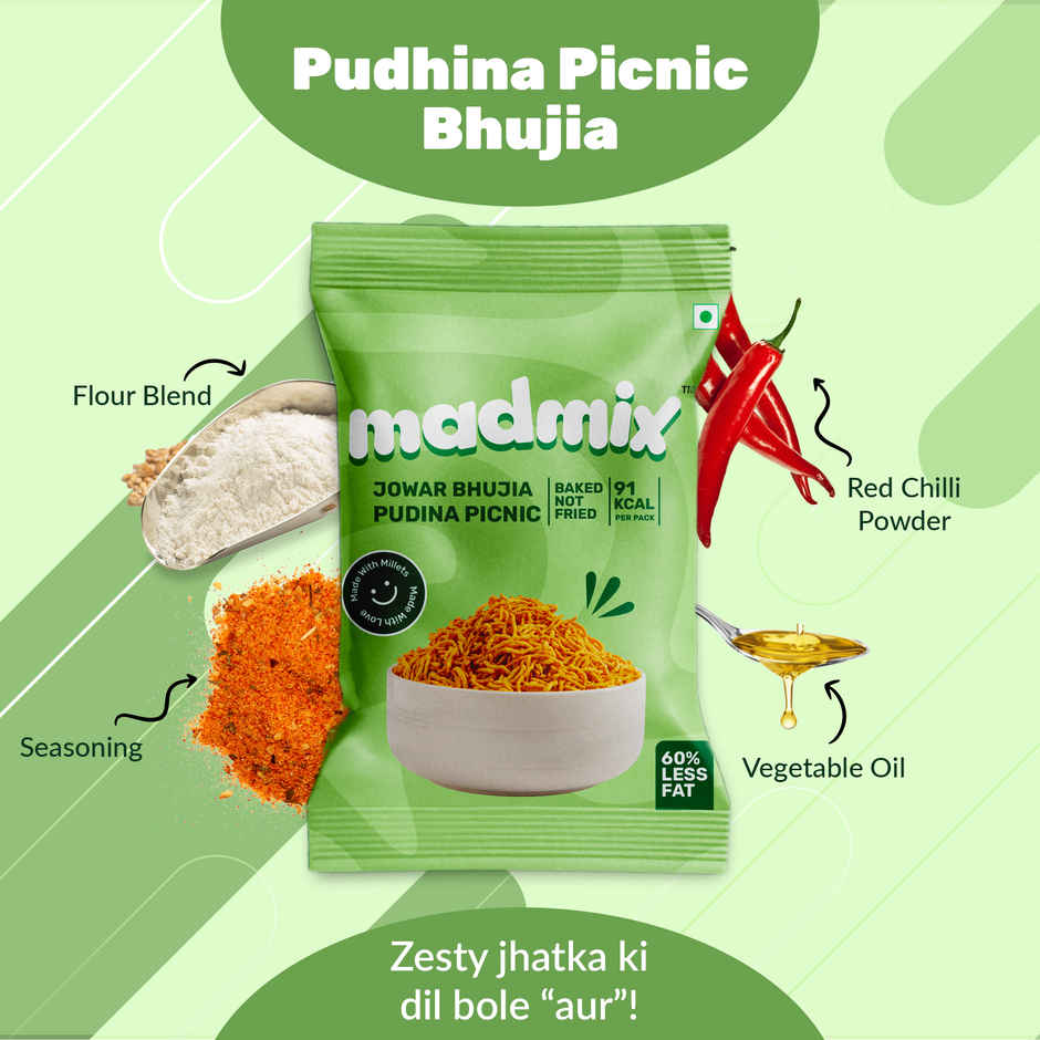 Madmix Baked Jowar Bhujia- All Flavour (Pack Of 6)