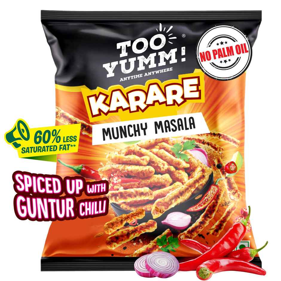 Too Yumm! Karare Munchy Masala | Spicy | No Palm Oil Crisps Combo 