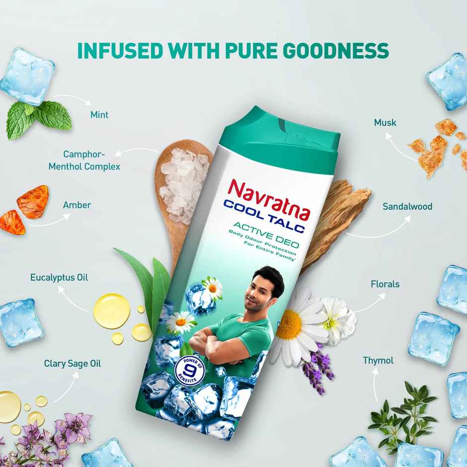 Navratna Cool Talc - Active Deo