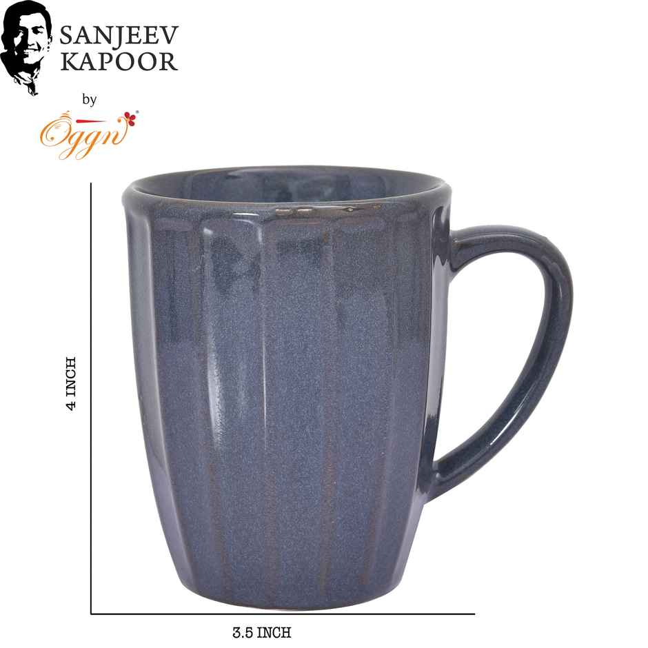Sanjeev Kapoor by OGGN Ceramic Coffee,Tea,Milk & Mug | Blue Luster - 300 ml