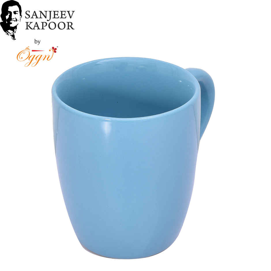 Sanjeev Kapoor by OGGN Ceramic Plain Coffee,Tea,Milk & Mug | Blue - 280 ml