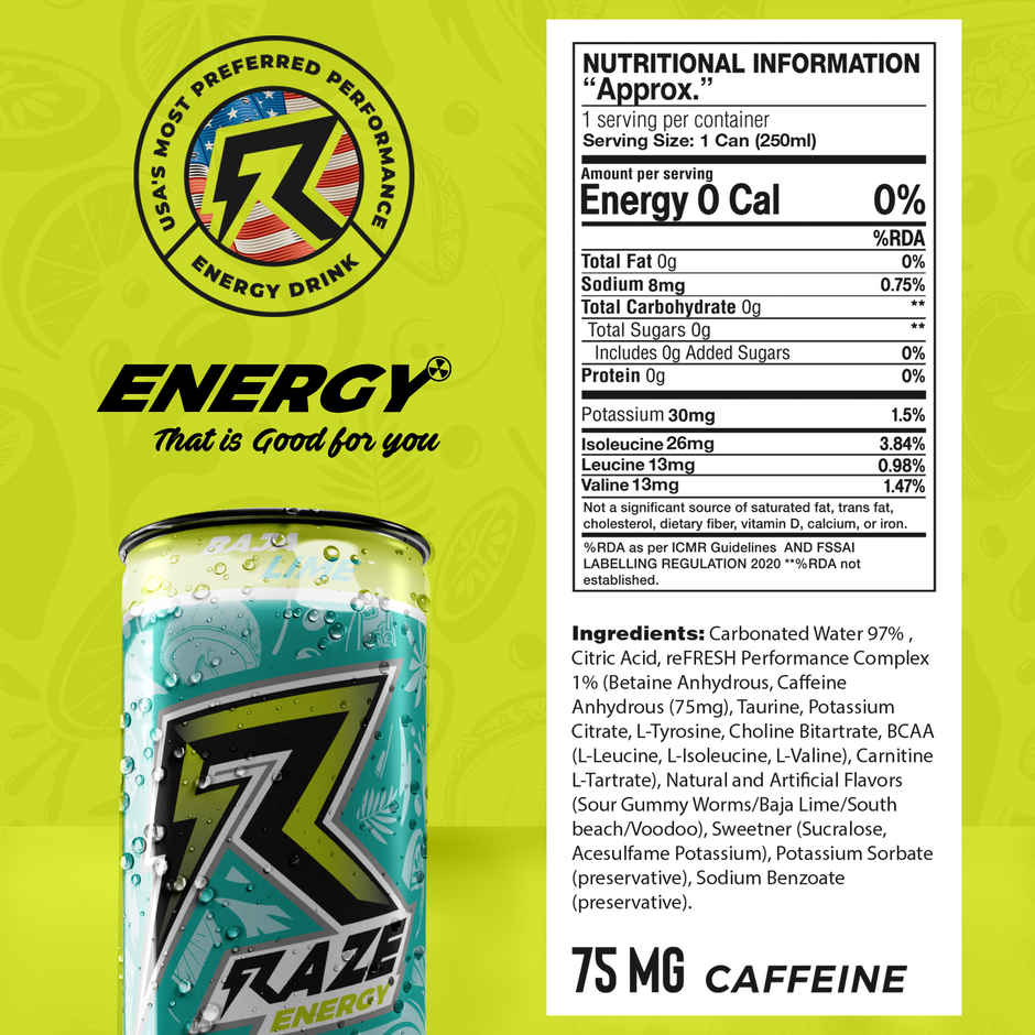 Raze Lemon Energy Drink