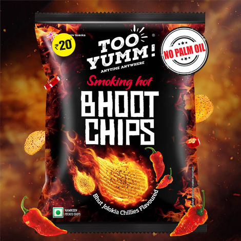 Too Yumm! Bhoot Potato Chips Spicy Chilli Flavour Chips | No Palm Oil Snacks