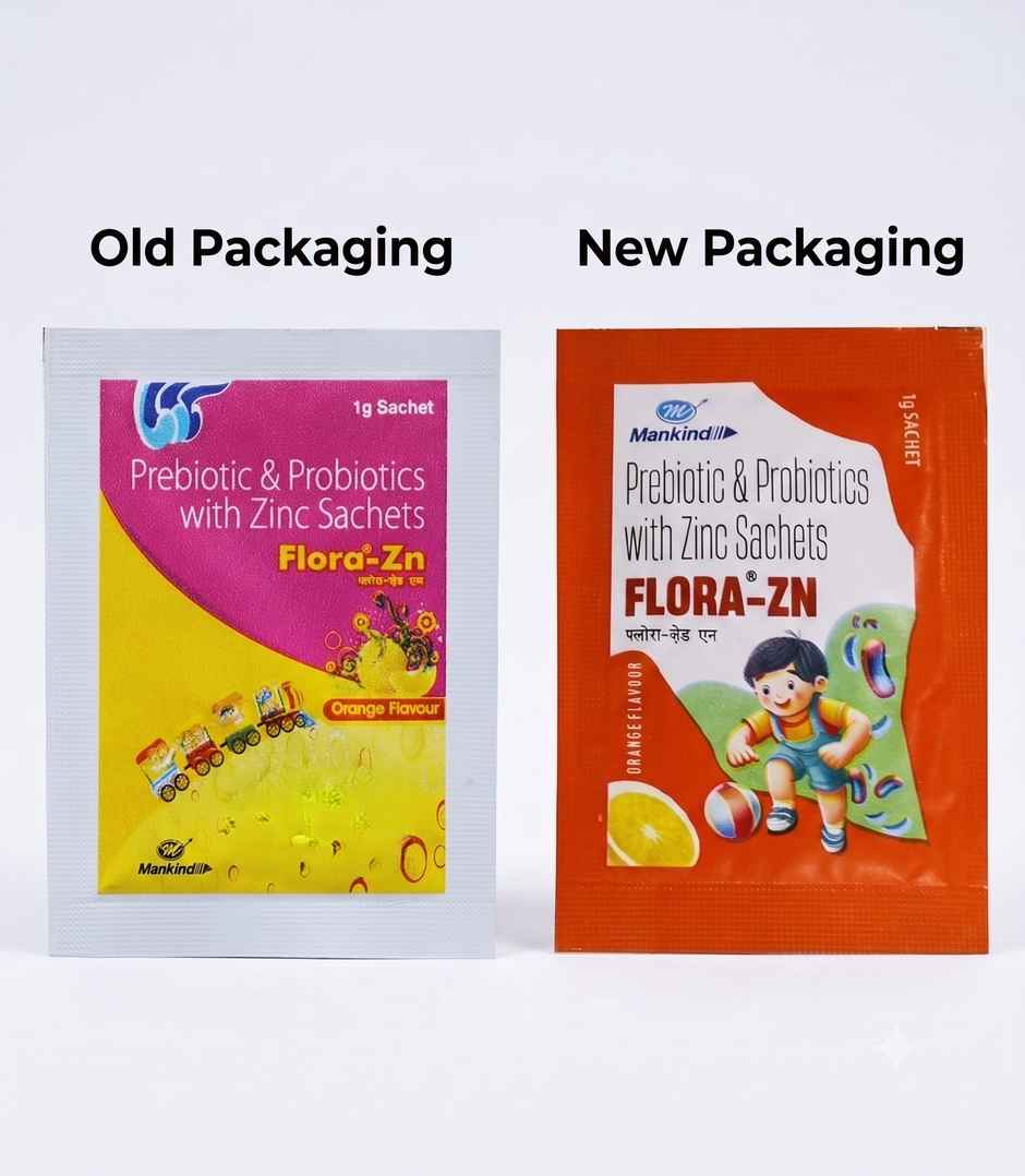 Flora-ZN Orange Flavour Sachet