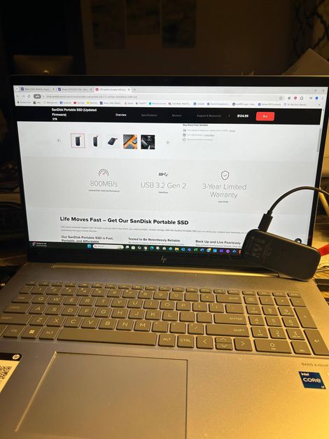 Sandisk Portable Ssd 2Tb- Up To 800Mb/S Read Speed