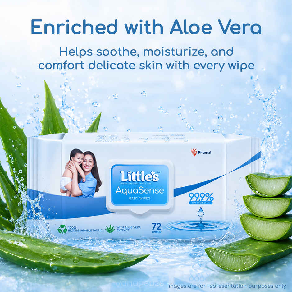 Little's 99.9% Pure Water AquaSense Baby Wipes