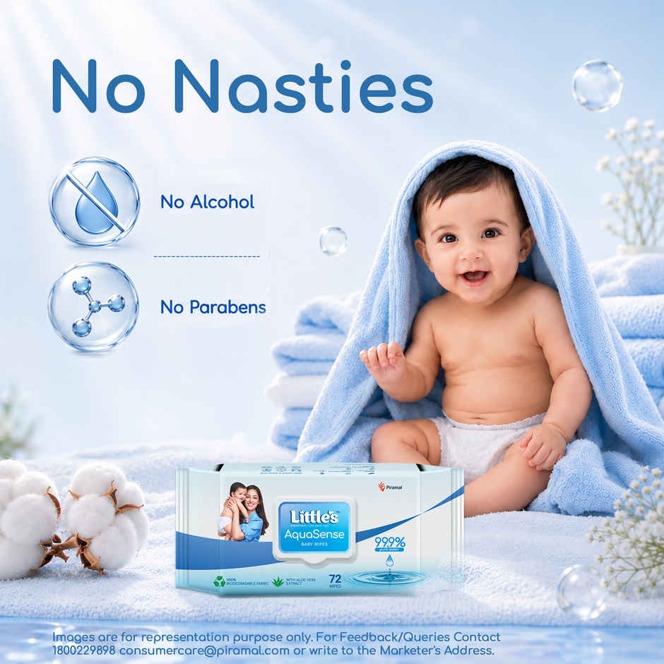 Little's 99.9% Pure Water AquaSense Baby Wipes