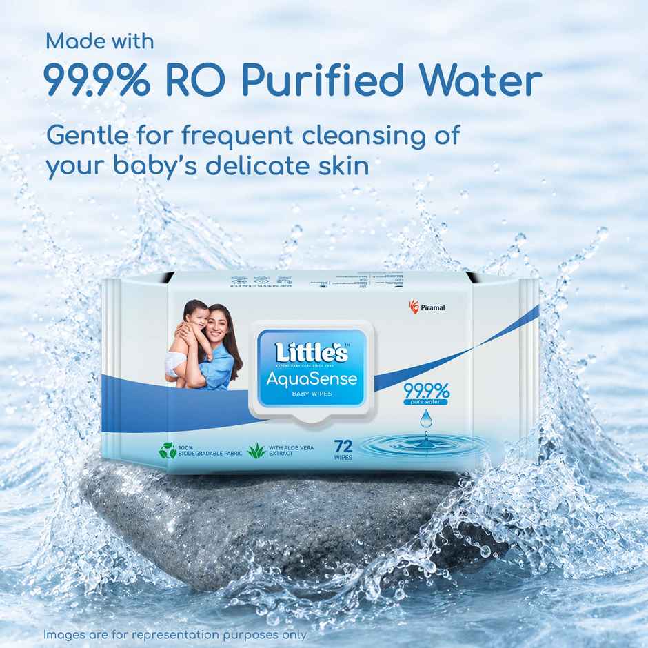 Little's 99.9% Pure Water AquaSense Baby Wipes