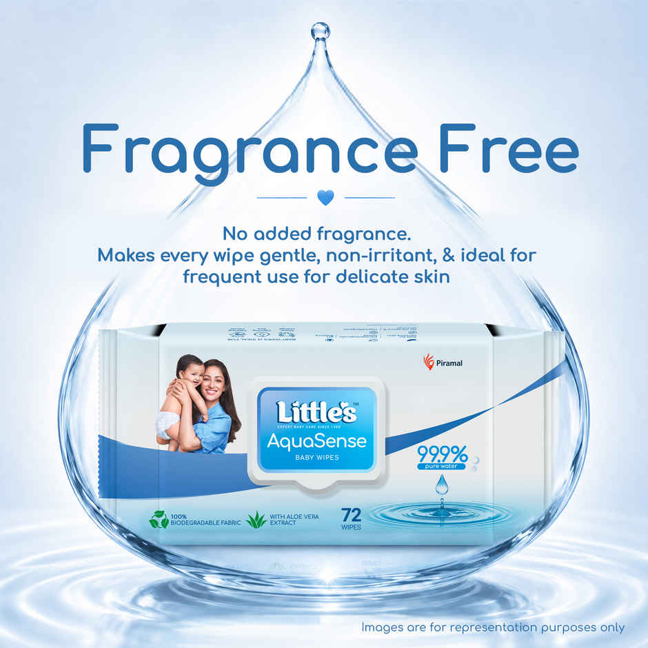 Little's 99.9% Pure Water AquaSense Baby Wipes
