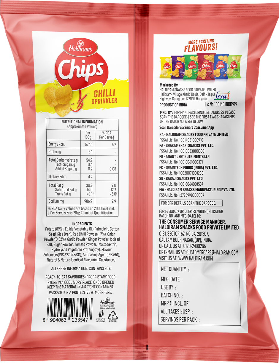 Haldiram's Chips Chilli Sprinkler