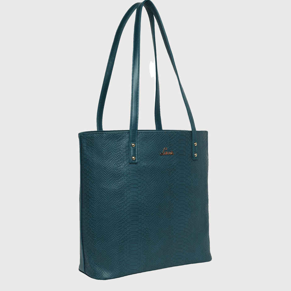 Lavie Women's Croc Pavo Tote Handbag | Tote Bag For Work | Ladies purse | Shoulder Bag | Green