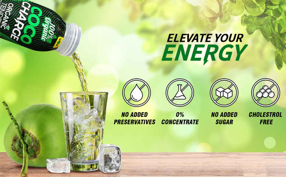 Wow Coco Charge Tender Coconut Water | Pure Coconut | No Added Sugar | No Concentrate | Bottle