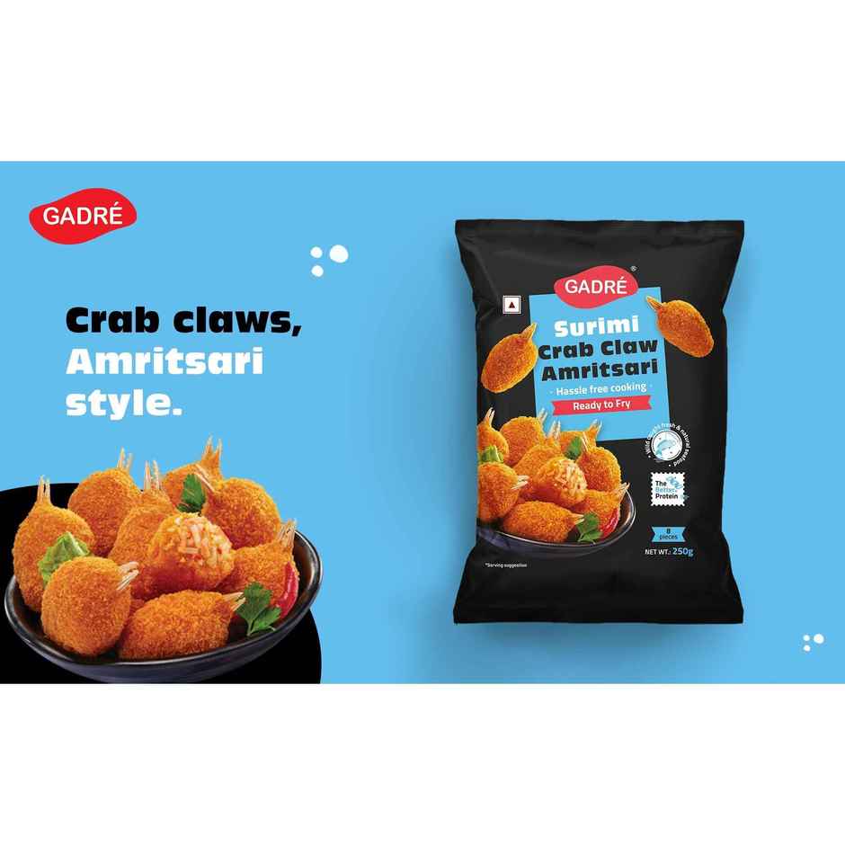 Gadre Surimi Crab Claw Amritsari | No Added Preservatives | Seafood | Ready To Fry Non Veg Snack